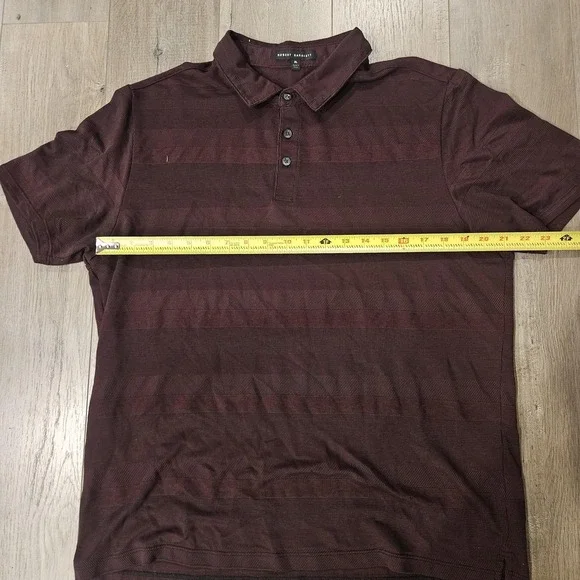 Robert Barakett Polo Shirt Mens XL Red Striped Knit Short Sleeve Golf Casual - Picture 2 of 6